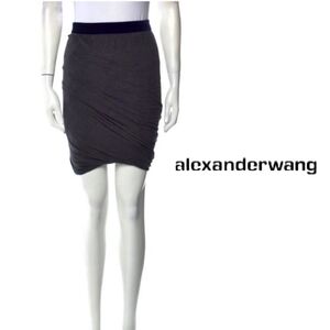 Alexander Wang Knee-Length Skirt M Rouched W/ Asymetrical Hem.